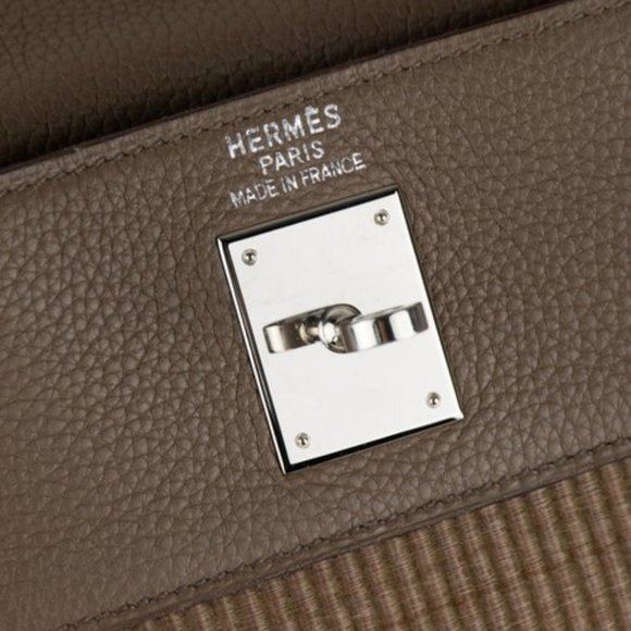 SOLD Hermes Crinoline Etoupe Kelly 35 - Picture 7 of 9
